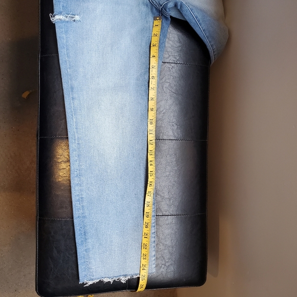 Express Super High Waisted Faded Raw Hem Straight - Picture 13 of 13